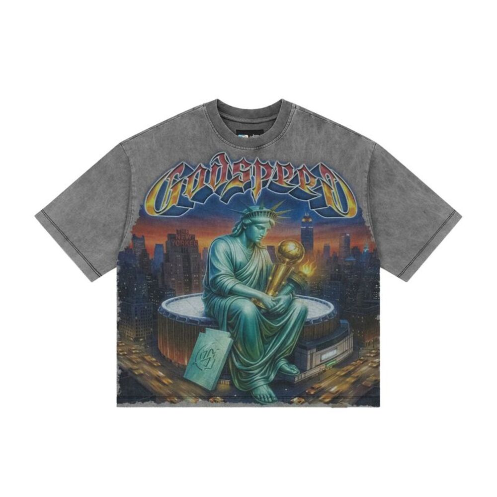 Godspeed Crew Neck T-Shirt Finally Mens Grey FINALLY-CREW NECK T-SHIRT